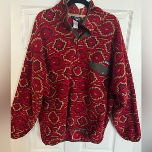 Patagonia Red Native Print Synchilla Fleece